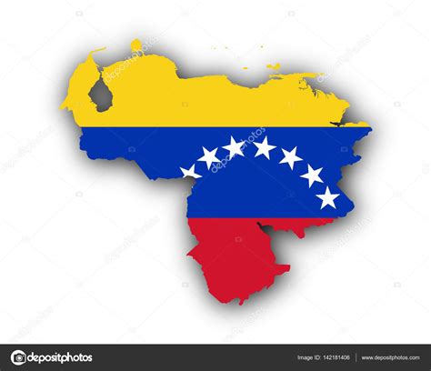 Mapa De Venezuela Tricolor
