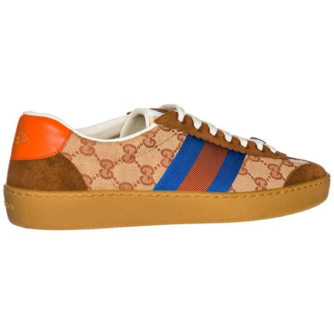 Gucci Leather G74 Original Gg Sneaker With Web In Beige Natural For