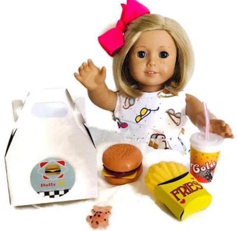 fast food for american girl doll 18 accessories fit hamburger meal