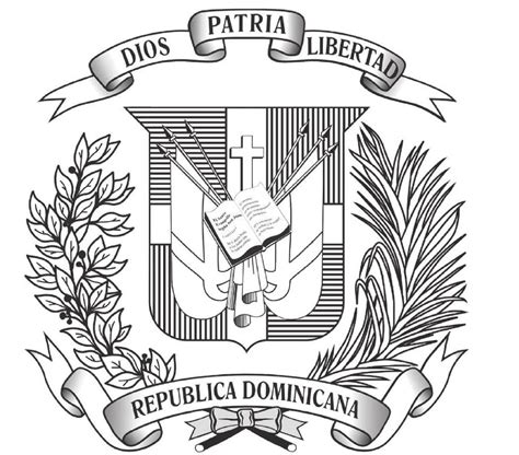 El Escudo Nacional De La República Dominicana Partes Del Escudo