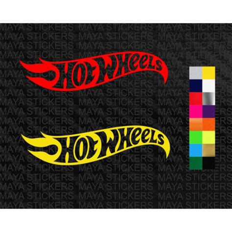 Hot Wheels Logo Stickers In Custom Colors And Sizes