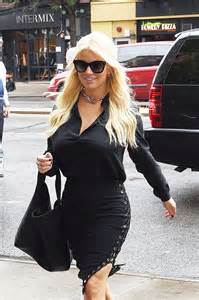 Jessica Simpson In Black Dress Out In NYC