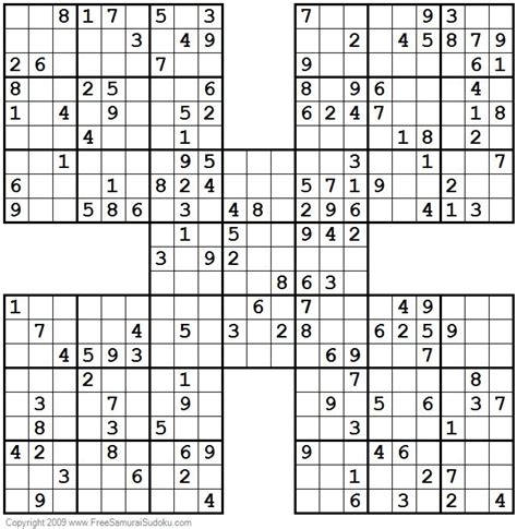 1001 Moderate Samurai Sudoku Puzzles Sudoku Sudoku Puzzles Hard Puzzles