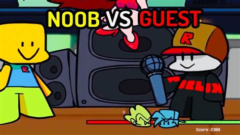 Roblox Noob Vs Guest Friday Night Funkin Youtube