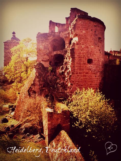 The Powder Turret Of The Heidelberg Castle Where An Explosion Inside