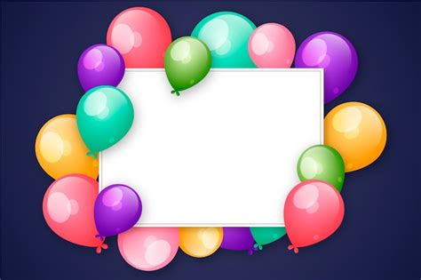 Premium Vector Realistic Balloons With Blank Banner