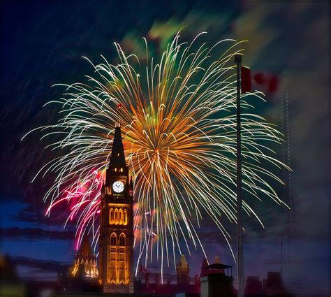 Canada Day Fireworks Happy Birthday Canada Canada Day