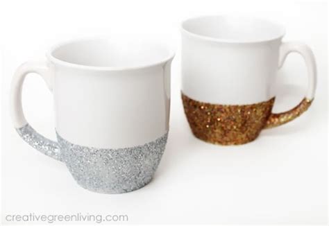 How To Make Dishwasher Safe Glitter Dipped Mugs Creative Green Living