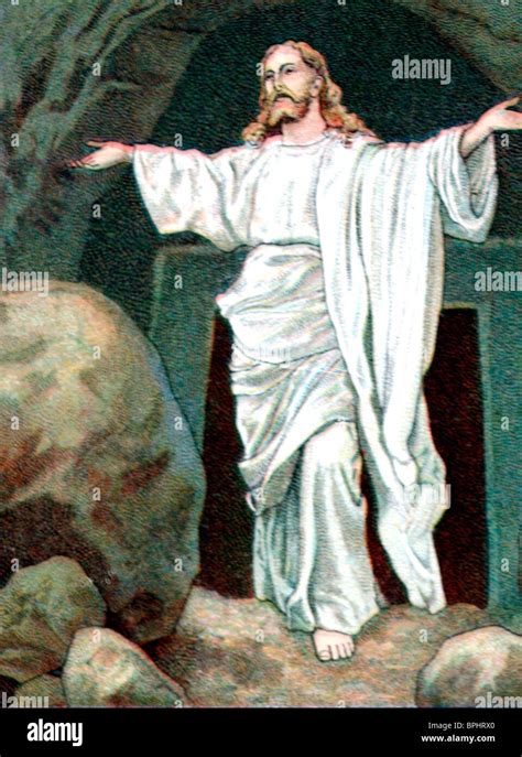 The `resurrection Of Christ` Jesus Outside The Tomb In Jerusalem Stock