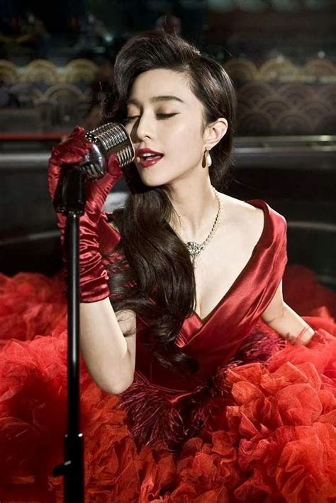Girls Beauty Photography Fan Bingbing Red Dress