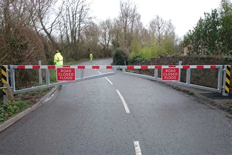 Road Closure Gates Ready For Use In Case Of Floods Somerset Rivers