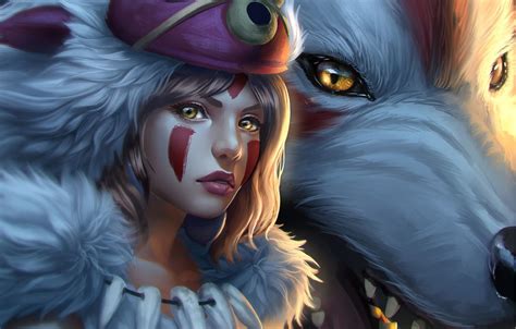 White wolf wolf's rain moose art old things snoopy horses anime fictional characters google search. Wallpaper girl, anime, art, view, Princess Mononoke, white wolf images for desktop, section арт ...