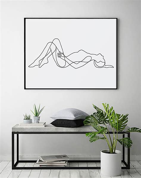Instant Download Girl Poster Wall Art Print Definition Etsy In 2021 Simple Bedroom Line Art
