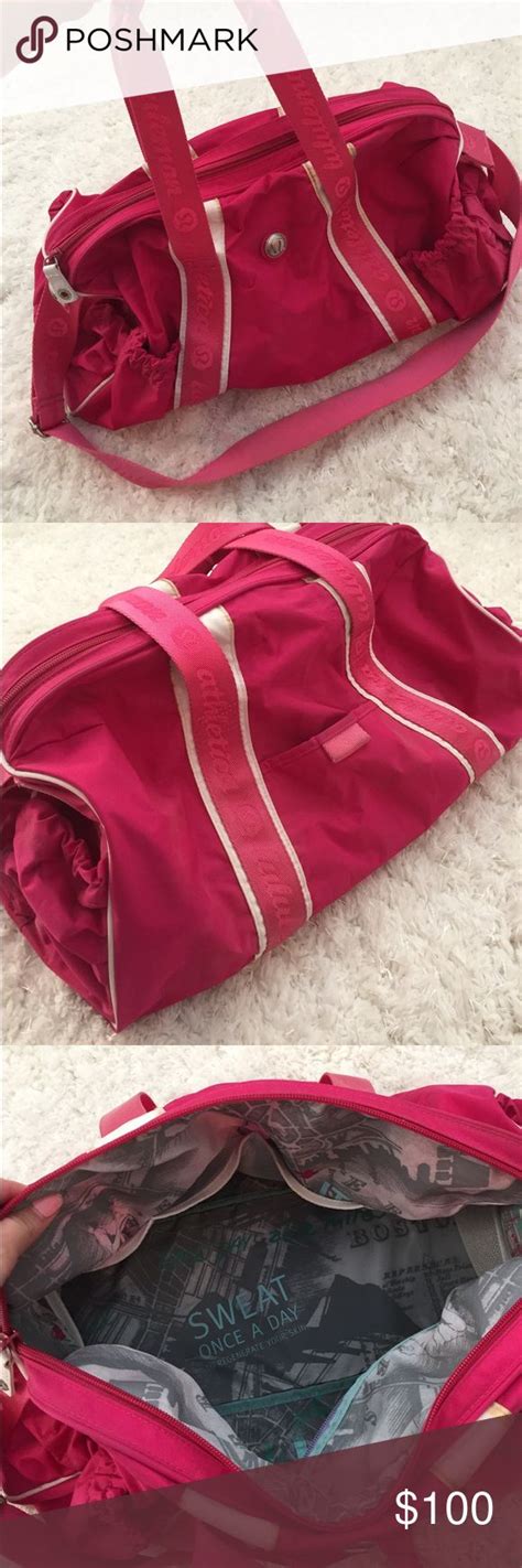 Lululemon Pink Gym Weekend Duffle Bag Weekend Duffle Bag Pink Gym Bags