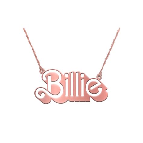 Barbie X Billie Eilish Pink Metal Necklace Billie Eilish Store