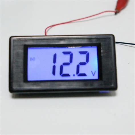 High Quality Black Voltmeter Dc 7v 30v Digital Display With Blue Led