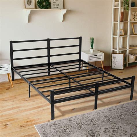 Buy Queen Bed Frame With Headboard 14 Inch Platform Bed Frame No Box Spring Needed Metal Queen