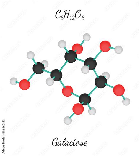 C6h12o6 Galactose Molecule Stock Vector Adobe Stock