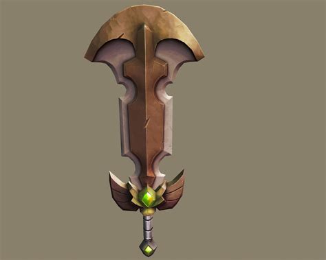 3d Model Hand Painted Sword Vr Ar Low Poly Cgtrader