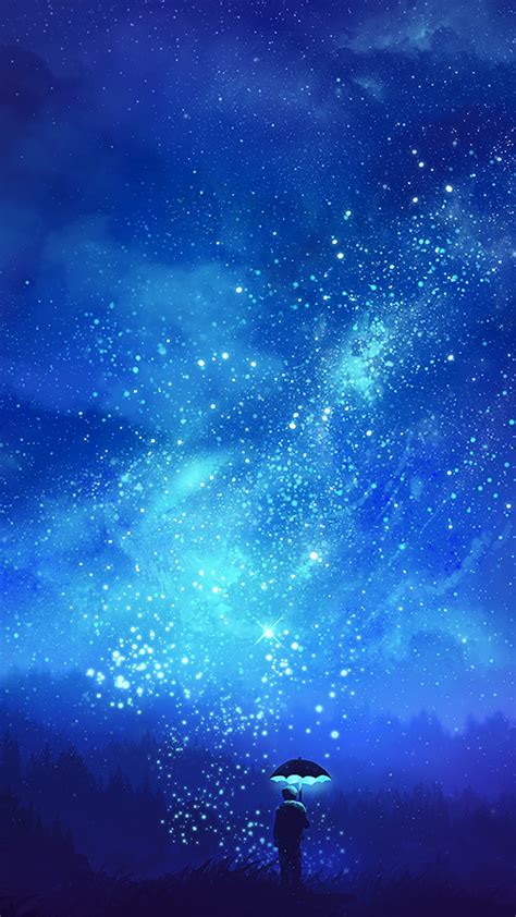 Anime Night Sky Background 4k Gambarku