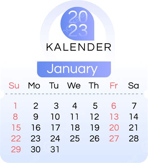 Calendario 2023 Calendario De Escritorio Calendario De Enero Png