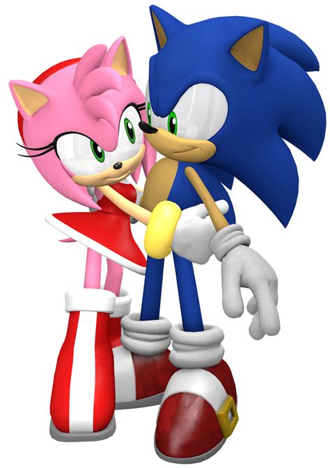 Sonic And Amy Hugged By Sjunyo On Deviantart Sonic Y Amy Cumpleaños