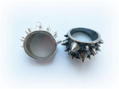 Spiked Urchin Ring Sterling Silver Thorn Silver Ring Etsy