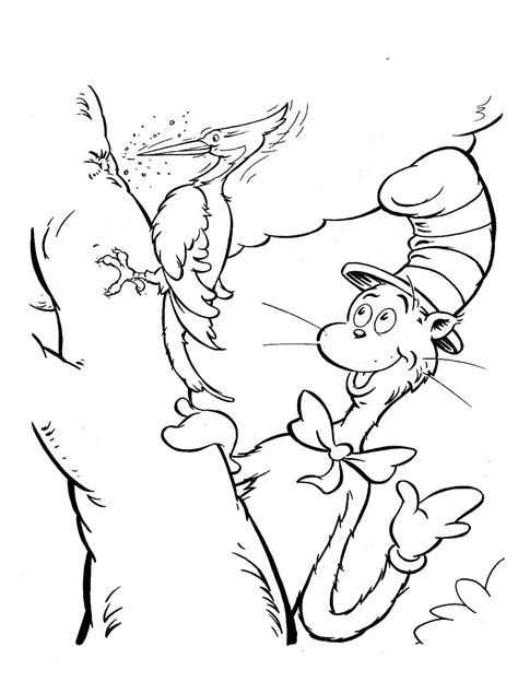 Cat In The Hat Coloring Pages Coloring Home