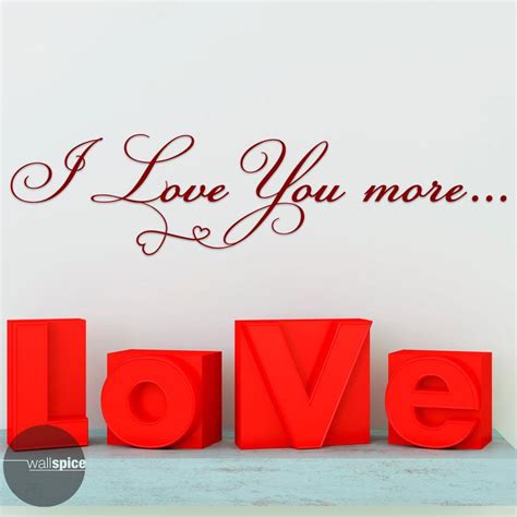 I Love You More Vinyl Wall Decal Sticker Etsy