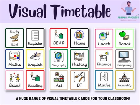 Visual Timetable Cards Teaching Resources