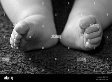 A Close Up Of A Babys Feet Stock Photo Alamy