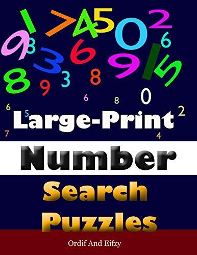 Large Print Number Search Puzzles Number Search Books For Seniors And