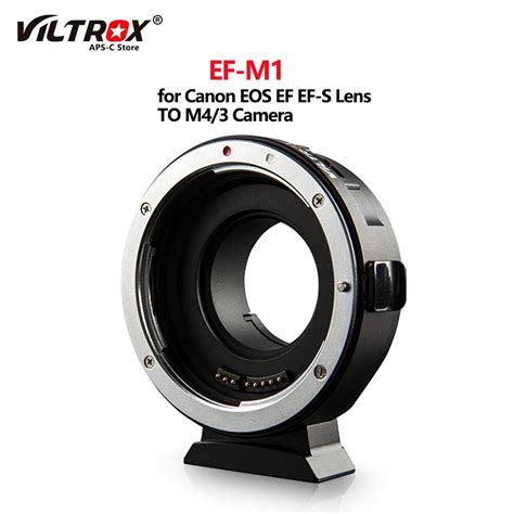 Viltrox Ef M1 Lens Adapter Ring Af Auto Focus M43 For Ef Ef S Lens To M4 3 Mount Gh5 Gx85 E M5