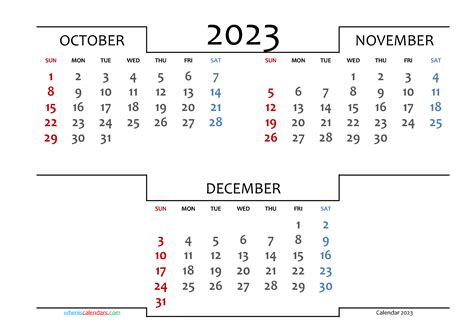 December 2023 Make A Calendar 2023 Calendar Three Months Per Page