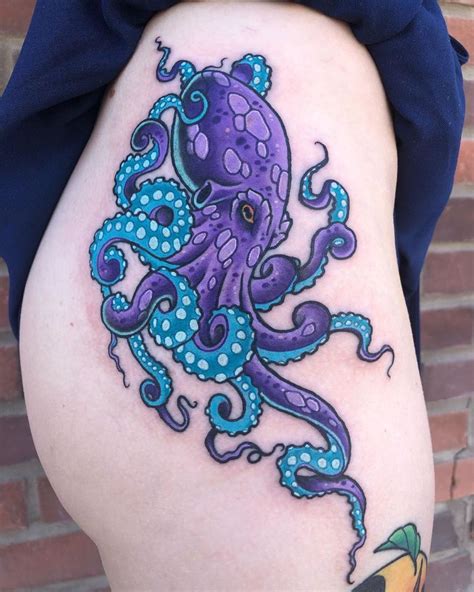Octopus Thigh Tattoos Octopus Tattoo Design Leg Tattoos Cute Tattoos