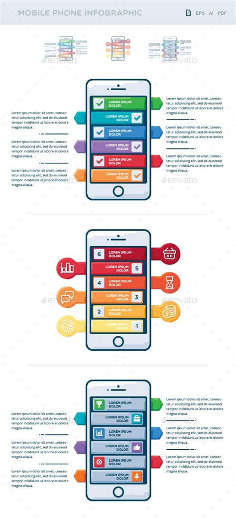 Mobile Phone Infographic By Mirdesign Graphicriver