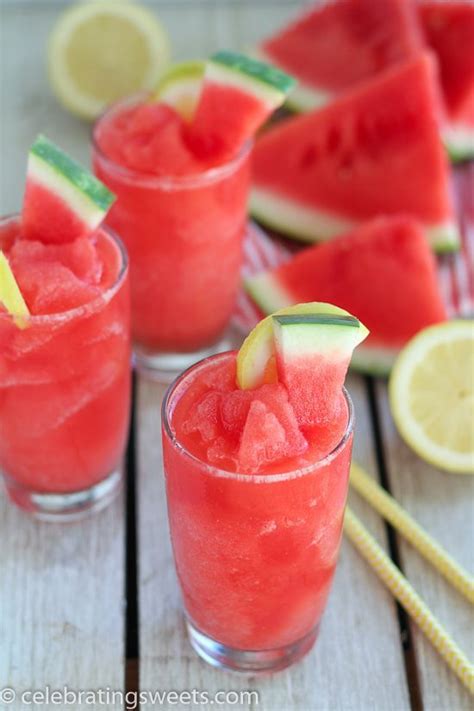 Watermelon Lemonade Slushies Lemonade Slushies Summer Drinks Slushies
