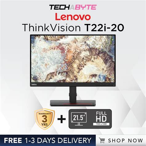 Lenovo Thinkvision T22i 20 22 Fhd Ag 3 Sided Borderless Monitor