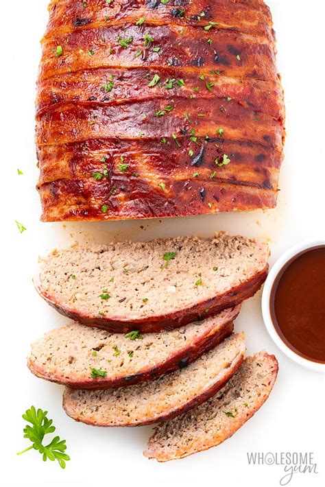 (1 lb.) ground turkey, thawed. Bacon Wrapped Low Carb Keto Turkey Meatloaf Recipe | Wholesome Yum