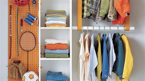 Closet is 10 feet high so triple hanging space and shelves on right make a corner turn. Kids' Closets | Martha Stewart