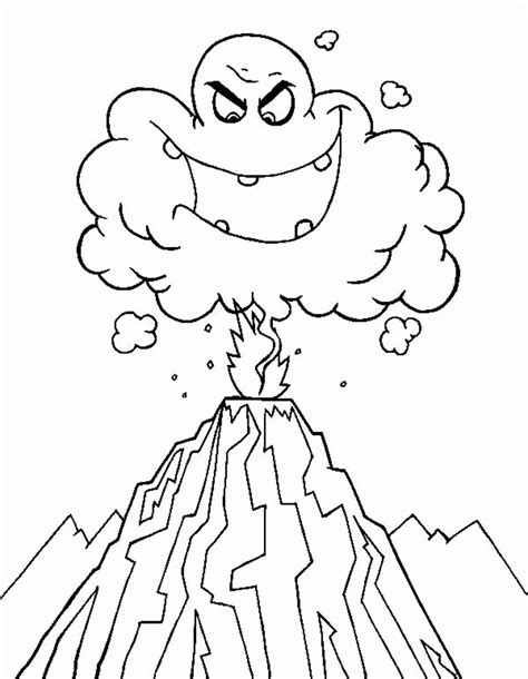 Volcano Coloring Pages For Kids Coloring Home
