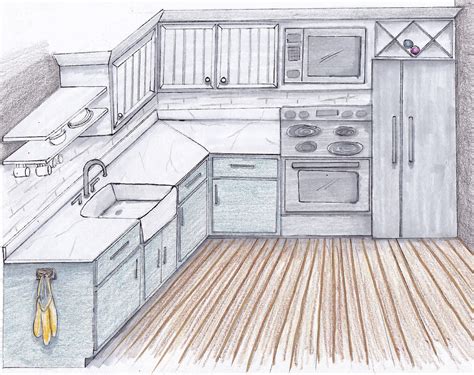 Kitchen Drawing Easy At Explore Collection Of