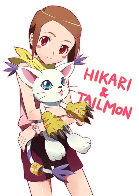 Yagami Hikari And Tailmon Digimon And 1 More Drawn By N Tamaki Danbooru