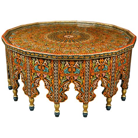 Moroccan coffee table handmade in the beginning of the 20th century. Fabulous Moroccan Coffee Table at 1stdibs