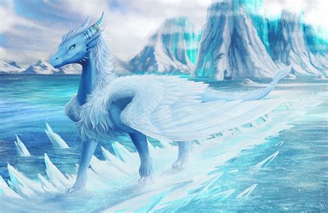 The Bright Ice Dragon Dragon Artwork Fantasy Mythical Creatures Art