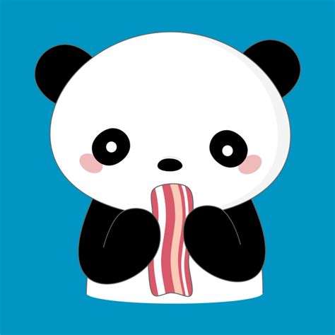Kawaii Bacon Loving Panda T Shirt Cute Panda Bear T Shirt Teepublic