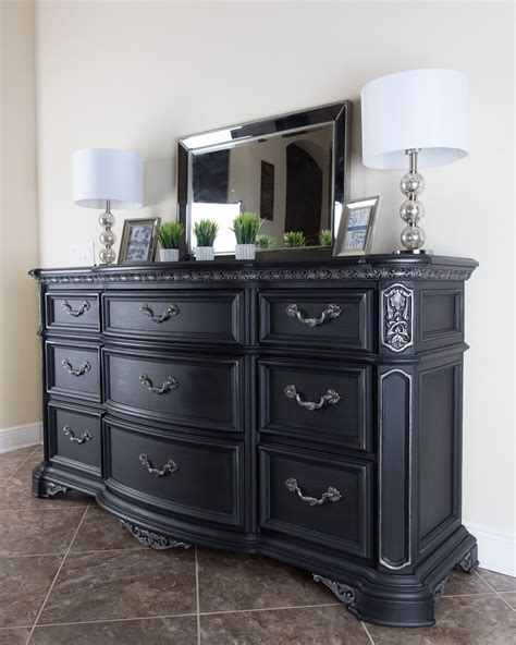 Black Refurbished Gentleman Black Painted Furniture Black Chalk