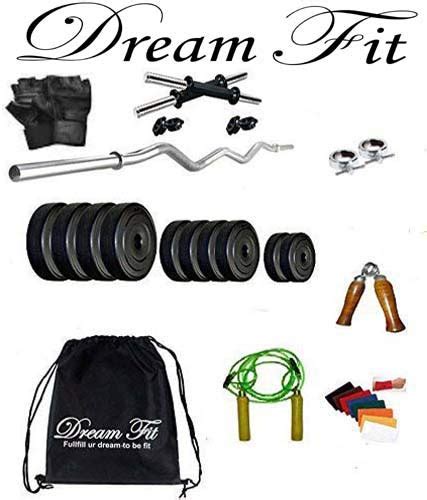 Buy Dreamfit 20 Kg Pvc Home Gym With 3ft Curl Rod Gym Backpack And