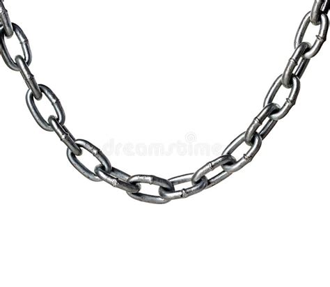 Metal Chain Isolated Stock Image Image Of Metallic Link 55217283