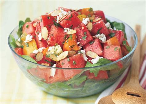 Tomato Watermelon Salad With Feta And Toasted Almonds Bon Appétit